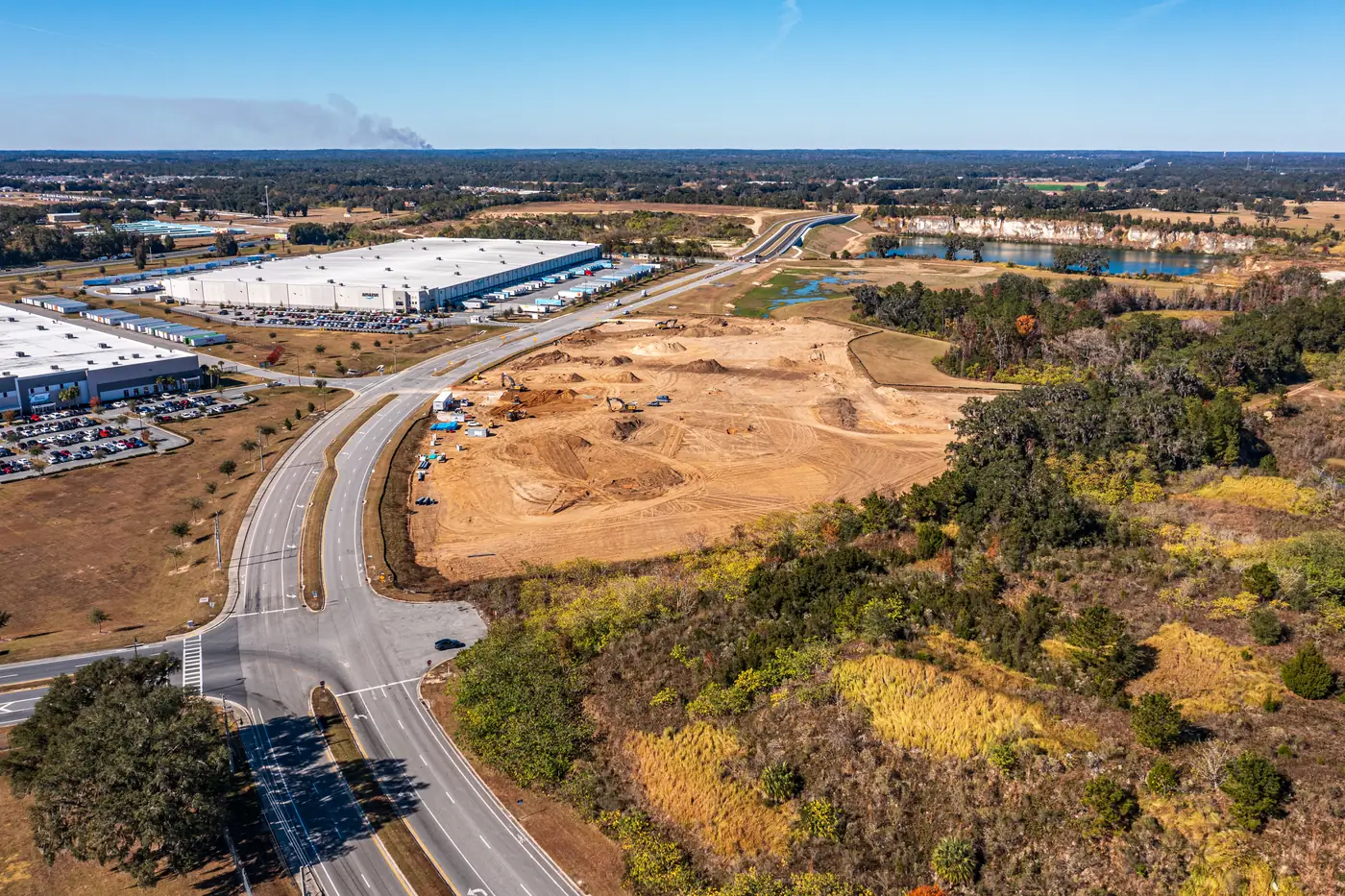 Visit 7 — Dec 12, 2024 — drone photo of construction progress at the Averitt freight service center construction site, Ocala FL