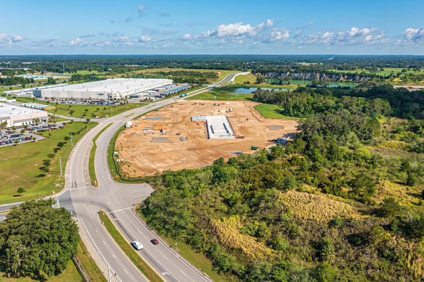 Visit 17 — May 13, 2025 — drone photo of construction progress at the Averitt trucking terminal construction site, Ocala FL