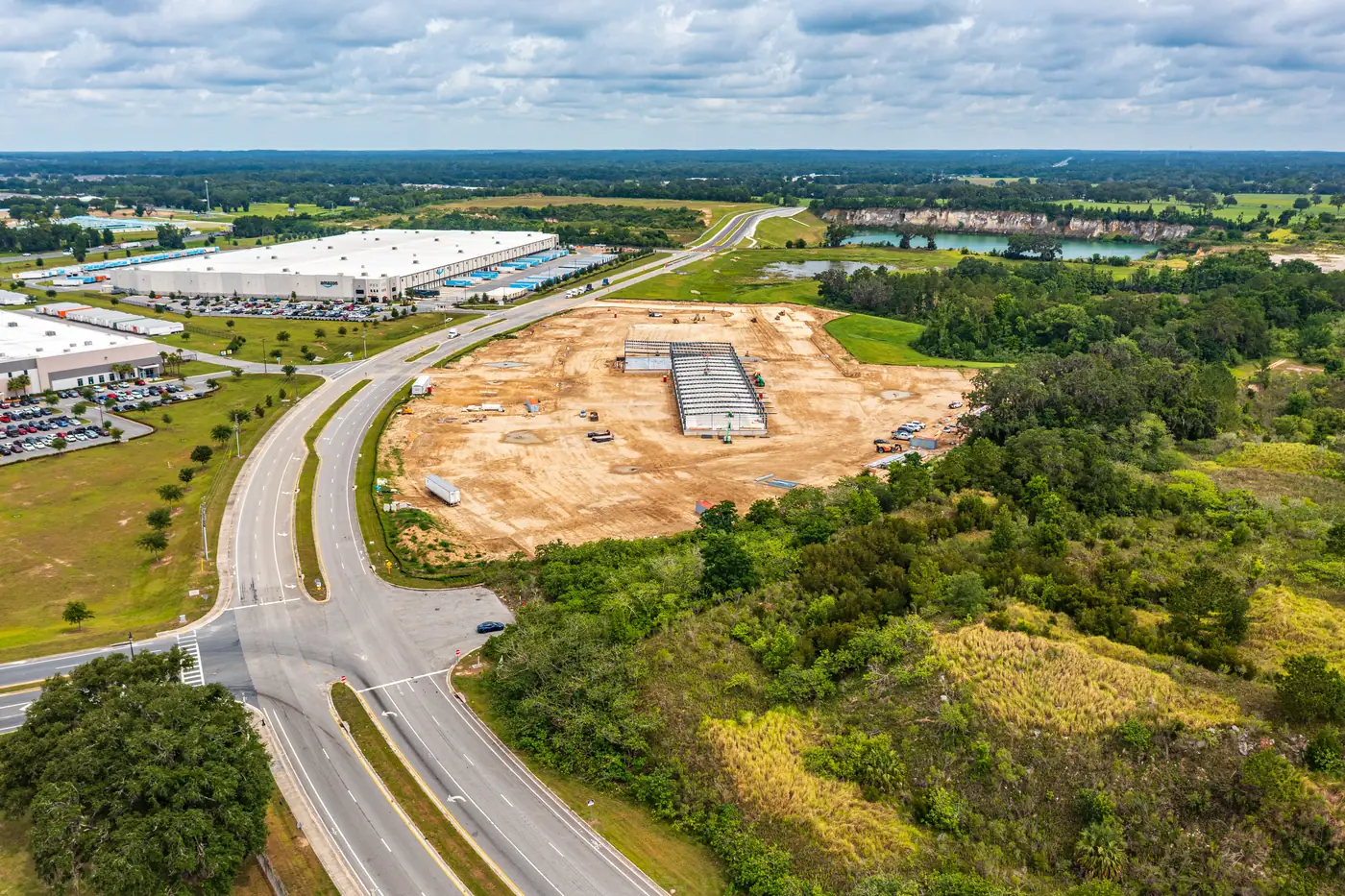 Visit 18 — May 28, 2025 — drone photo of construction progress at the Averitt trucking service center construction site, Ocala FL