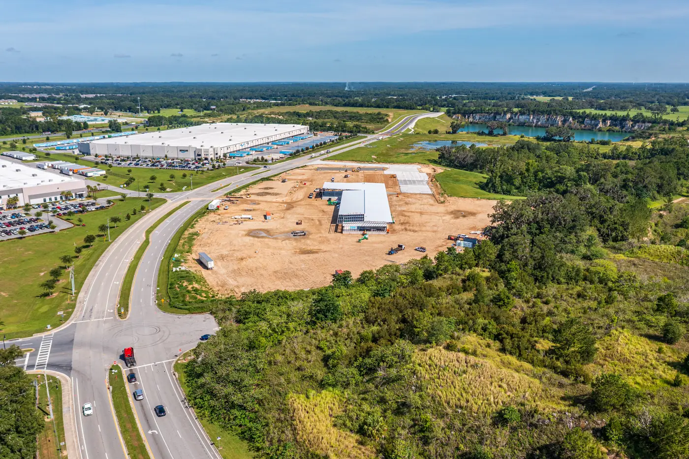 Visit 19 — Jun 11, 2025 — drone photo of construction progress at the Averitt freight service center construction site, Ocala FL