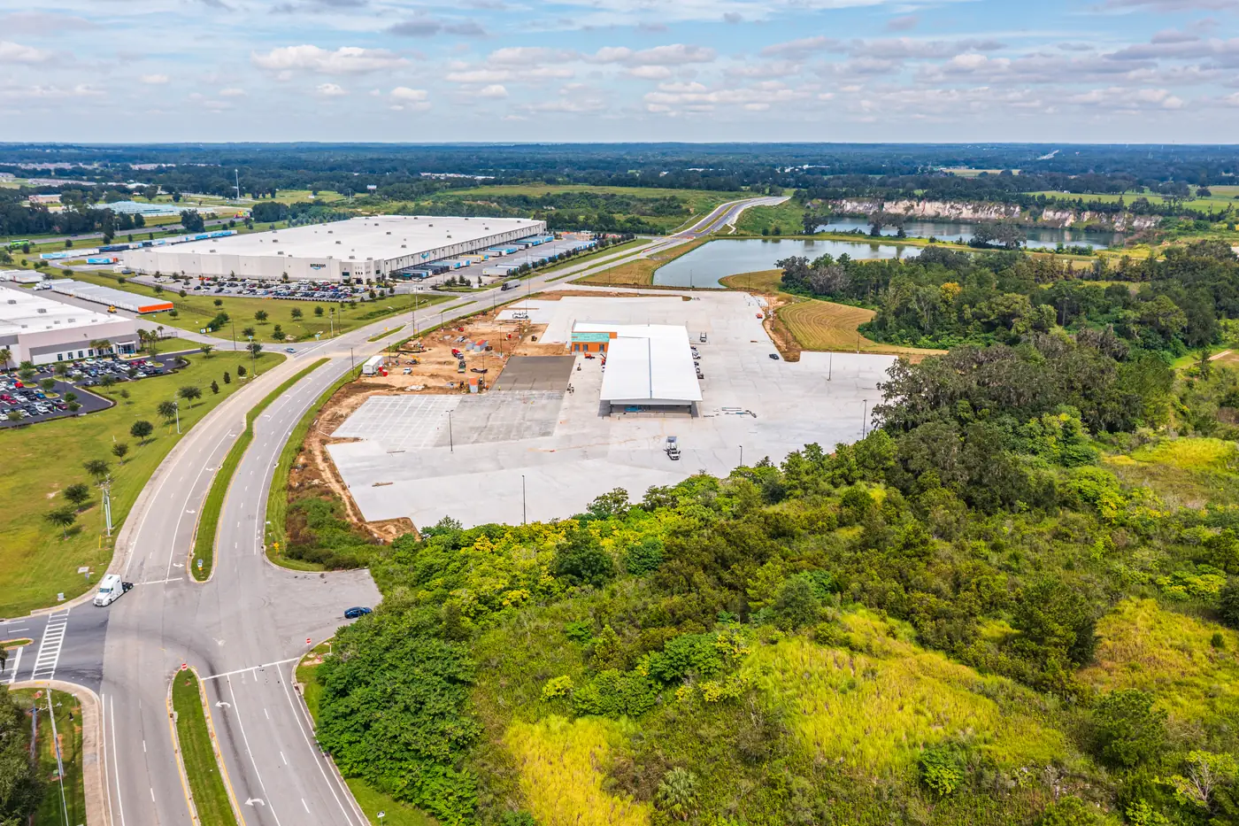 Visit 25 — Sep 11, 2025 — drone photo of construction progress at the Averitt trucking terminal construction site, Ocala FL