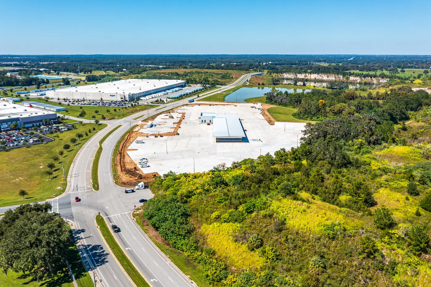 Visit 27 — Oct 13, 2025 — drone photo of construction progress at the Averitt freight service center construction site, Ocala FL