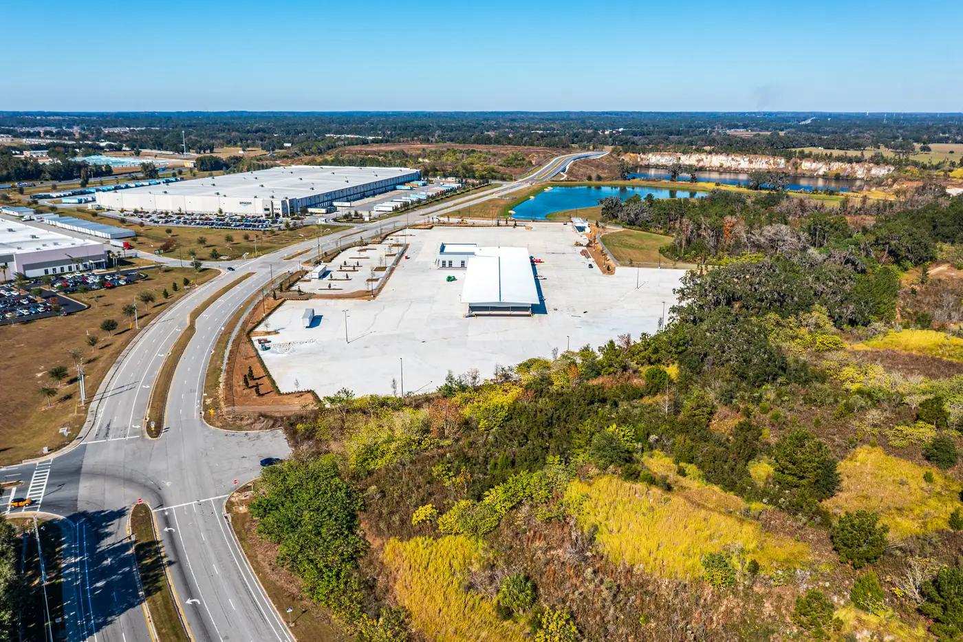 Visit 31 — Dec 11, 2025 — drone photo of construction progress at the Averitt freight service center construction site, Ocala FL