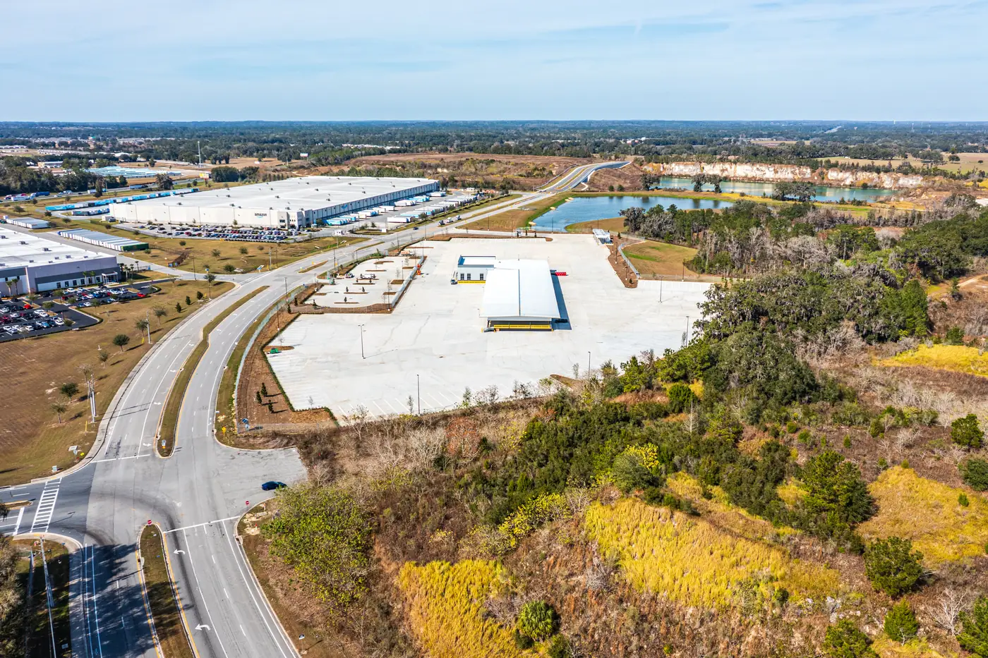 Visit 33 — Jan 12, 2026 — drone photo of construction progress at the Averitt cross-dock facility construction site, Ocala FL