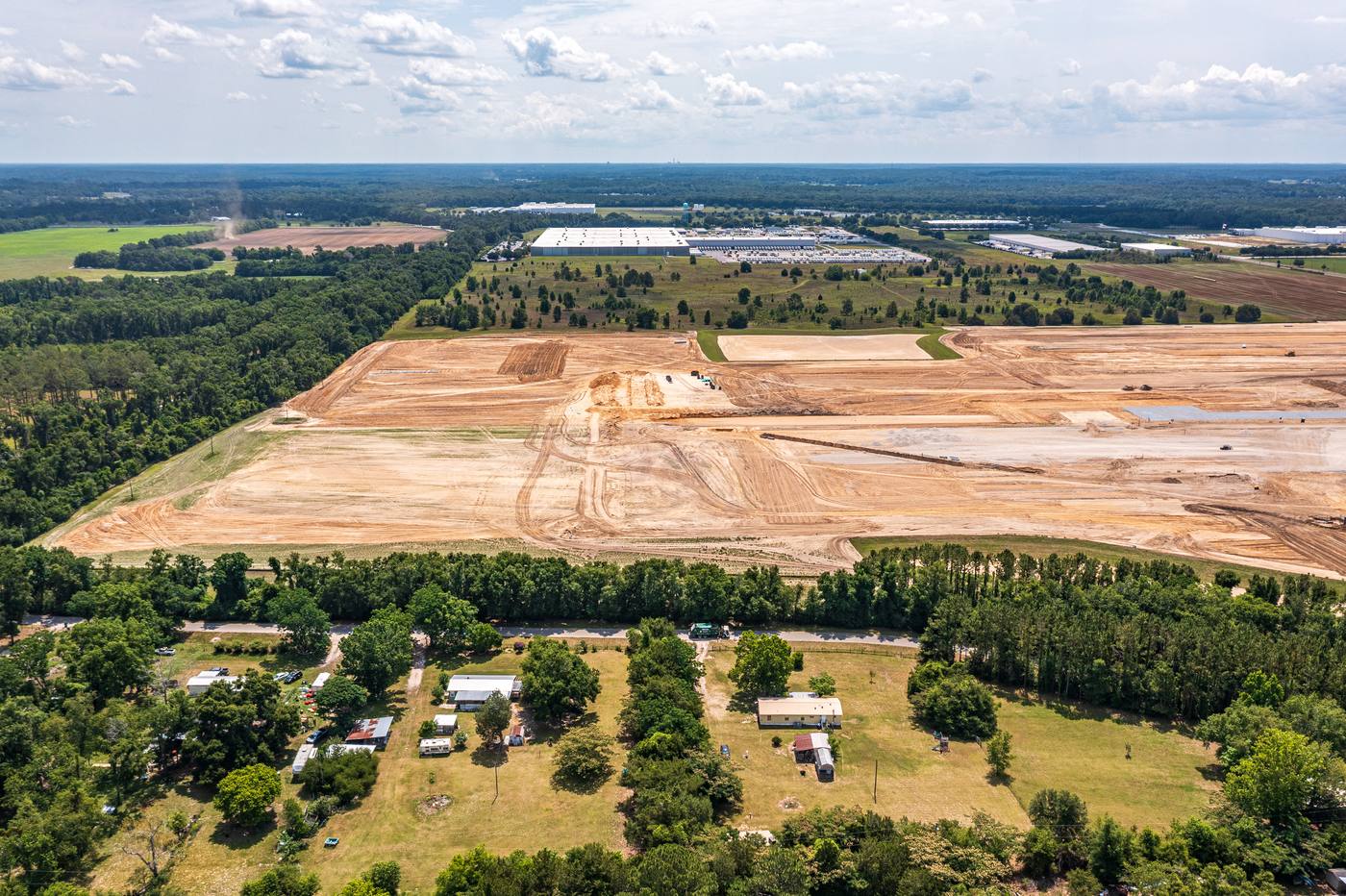 Aerial progress documentation visit 13 — Ben E. Keith Alachua FL Jun 3, 2025, Foundation & Utilities