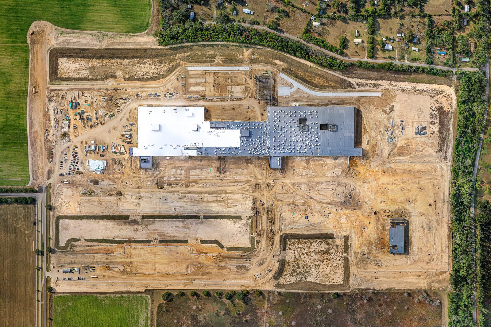 Orthomosaic aerial map of Ben E. Keith Alachua construction site — Visit 43, Jan 13, 2026